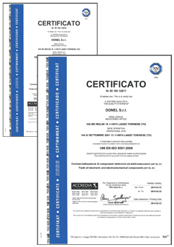 Certificazioni Donel